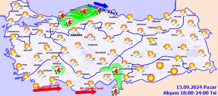 Meteoroloji o illeri uyardu, çok kuvvetli geliyor! 16 Eylül 2024 Pazartesi hava durumu ve sıcaklıkları 6