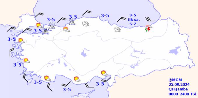 Meteoroloji açıkladı! Bugün hava durumu nasıl? 25 Eylül 2024 Çarşamba hava durumu ve sıcaklıkaları 10