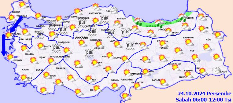 Meteoroloji açıkladı! Hava durumu nasıl olacak, yağmur yağacak mı? 24 Ekim 2024 perşembe hava durumu ve sıcaklıkları 8