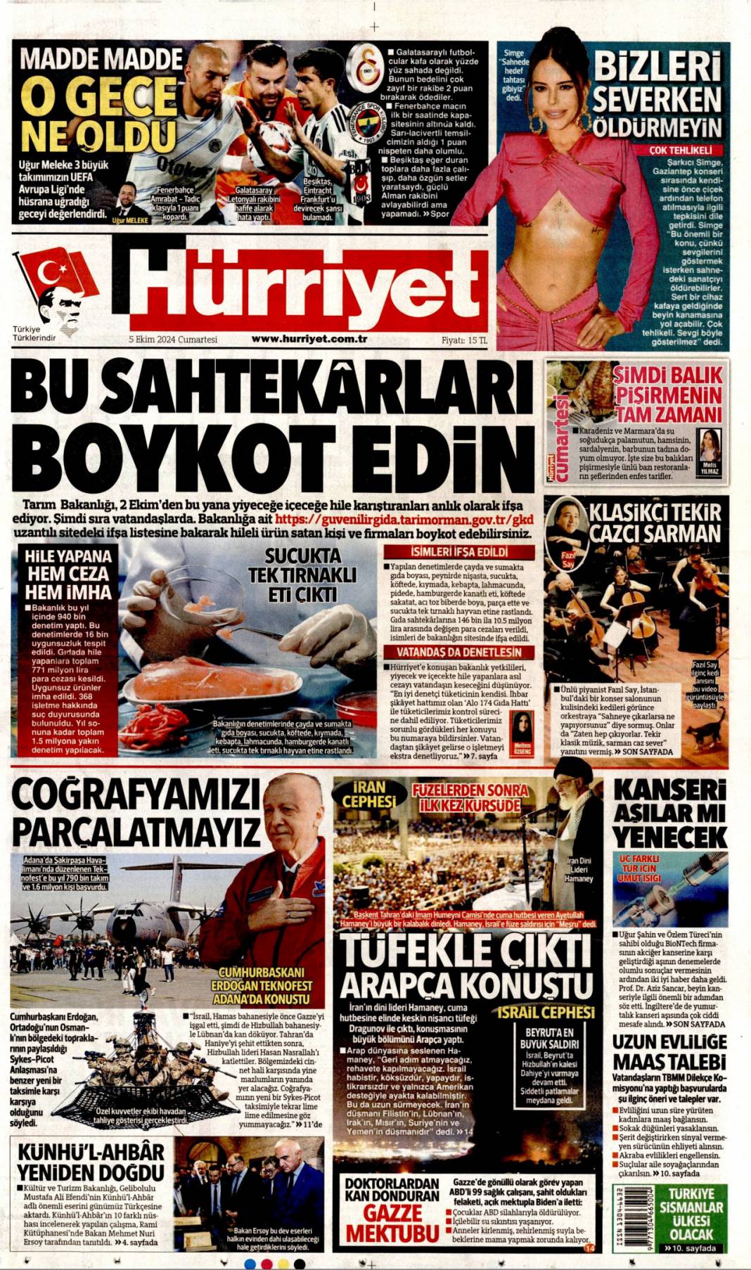 ''Bu sahtekarları boykot edin''! 5 Ekim 2024 Cumartesi gazete manşetleri 1