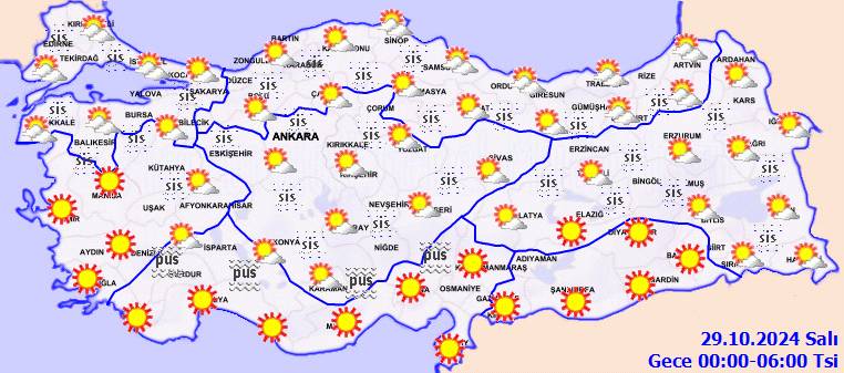 Meteorolojiden sis ve pusa uyarısı! 28 Ekim Pazartesi hava durumu 5