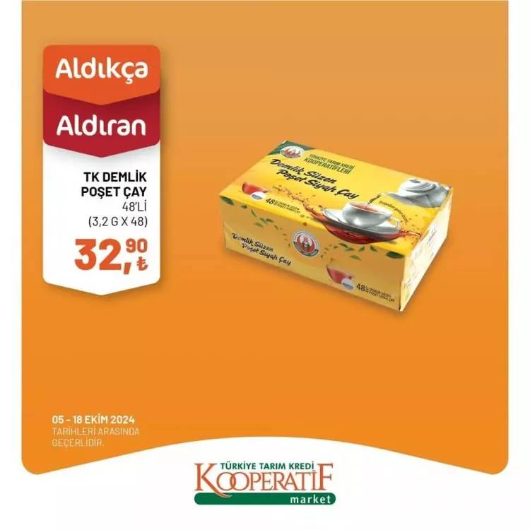 Tarım Kredi Kooperatif Market 4-6 Ekim 2024 tarihleri arası geçerli olacak indirimli ürün kataloğunu yayınladı! 10