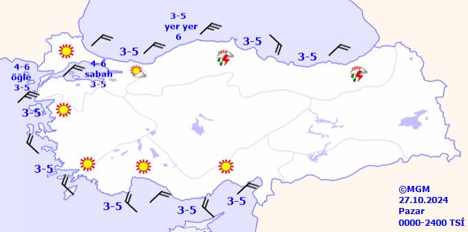 Meteoroloji açıkladı! hafta sonu 27 Ekim Pazar günü hava durumu nasıl olacak? 10