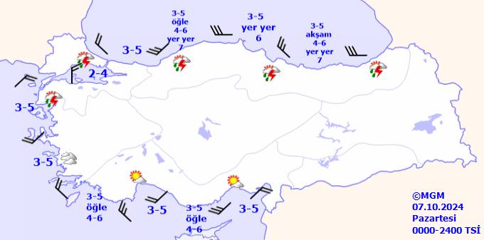 Meteoroloji uyardı, Marmara bölgesi sel ve su baskınlarına dikkat! 7 Ekim 2024 Pazartesi hava durumu 10