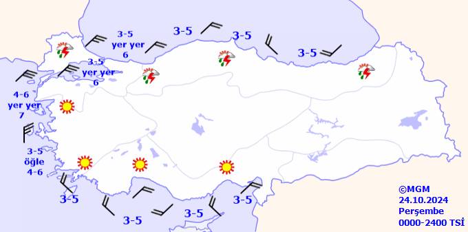 Meteoroloji açıkladı! Hava durumu nasıl olacak, yağmur yağacak mı? 24 Ekim 2024 perşembe hava durumu ve sıcaklıkları 10