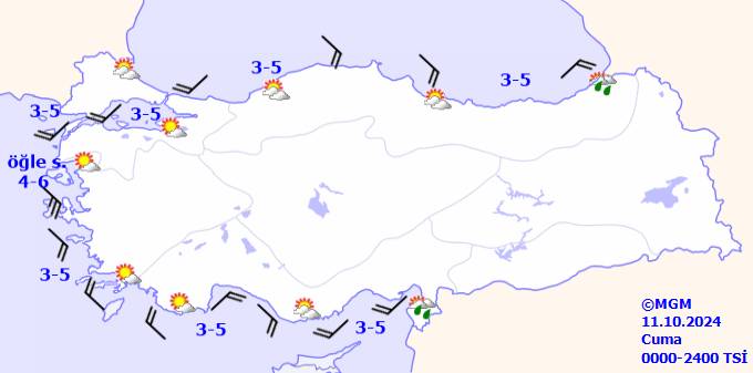 Bugün hava durumu nasıl, sıcaklıklar ne kadar, yağmur yağacak mı? 11 Ekim 2024 Cuma hava durumu ve sıcaklıkları 10