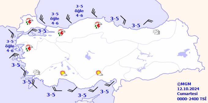 Meteoroloji o bölgeleri uyardı! Kuvvetli geliyor! 12 Ekim 2024 Cumartesi hava durumu ve sıcaklıkları nasıl olacak? 10