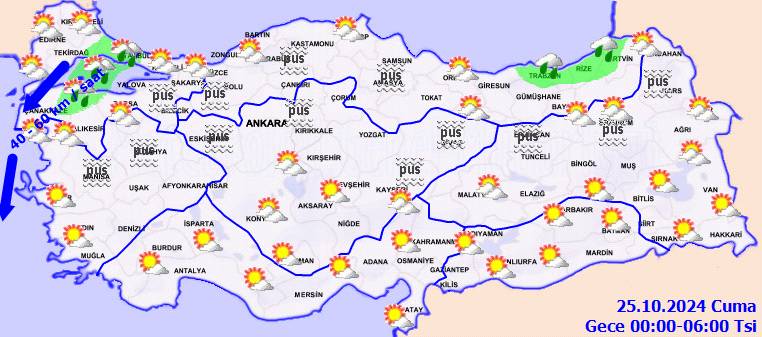 Meteoroloji açıkladı! Hava durumu nasıl olacak, yağmur yağacak mı? 24 Ekim 2024 perşembe hava durumu ve sıcaklıkları 7