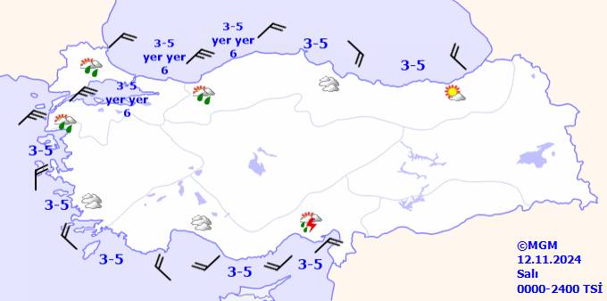 O bölgedekiler dikkat! Yağmur kar soğuk: 12 Kasım 2024 Salı hava durumu ve sıcaklıkları 10