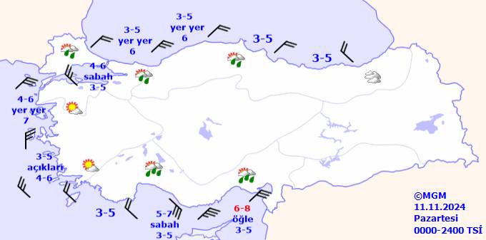 Meteoroloji duyurdu! Yurdun büyük bir bölümünde etkili olacak! 11 Kasım 2024 hava durumu ve sıcaklıkları 10