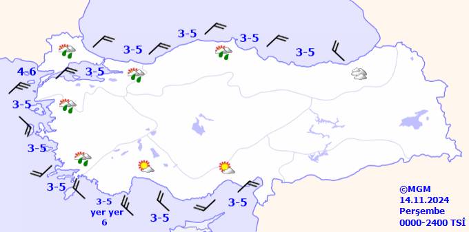 Meteoroloji'den 3 il için  kuvvetli yağış uyarısı! Sel ve su baskınlarına dikkat! 14 Kasım 2024 Perşembe hava durumu ve sıcaklıkları 10