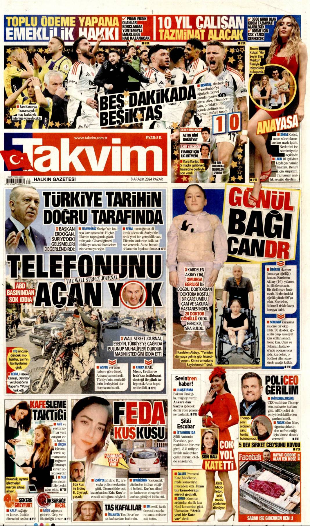 61 yıllık Baas rejimi çöktü! Suriye'de söz halkın 8 Aralık gazete manşetleri 17