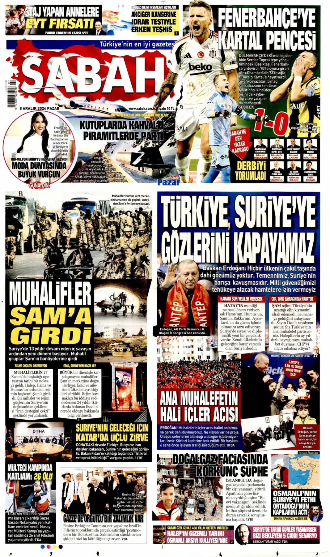 61 yıllık Baas rejimi çöktü! Suriye'de söz halkın 8 Aralık gazete manşetleri 3