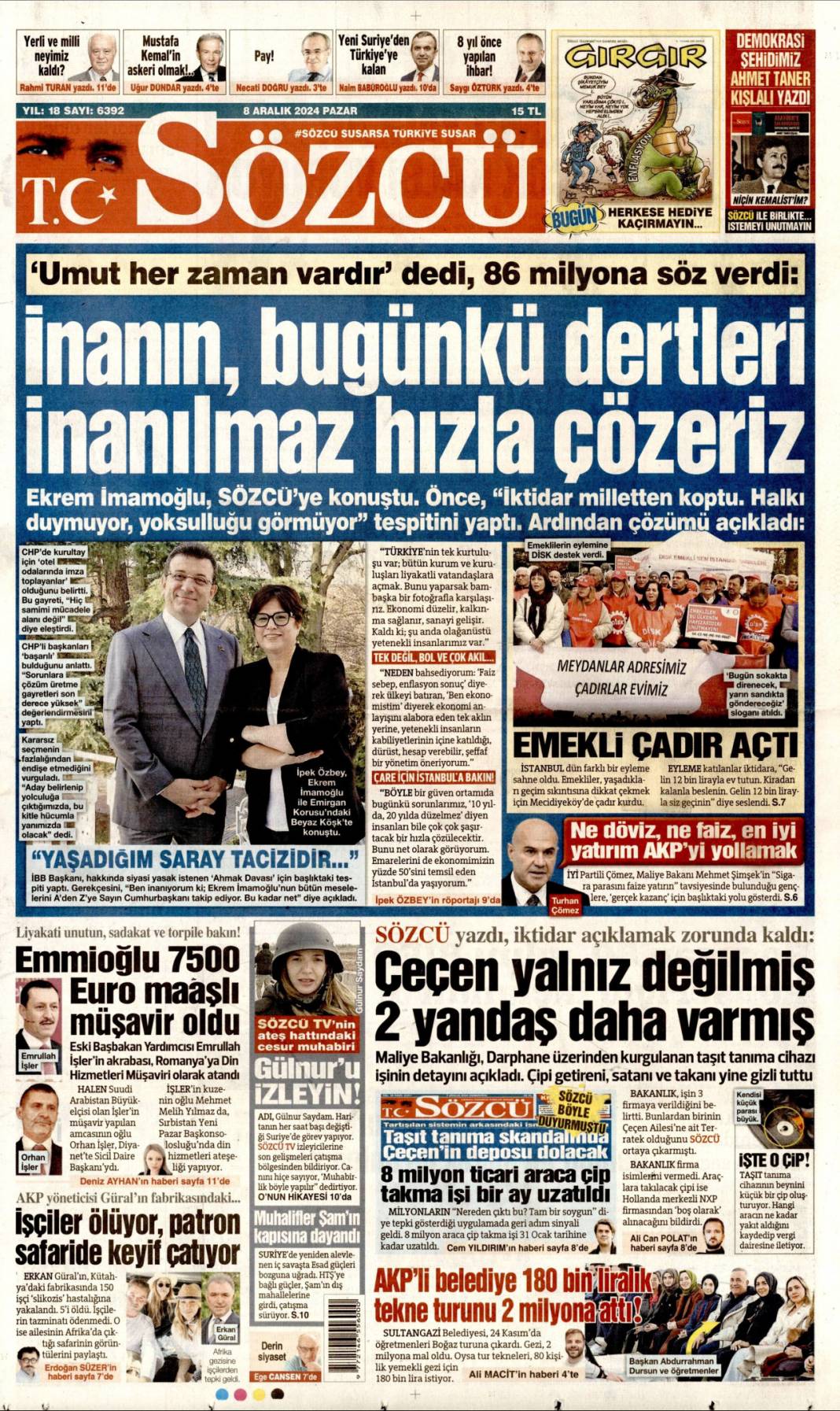 61 yıllık Baas rejimi çöktü! Suriye'de söz halkın 8 Aralık gazete manşetleri 4