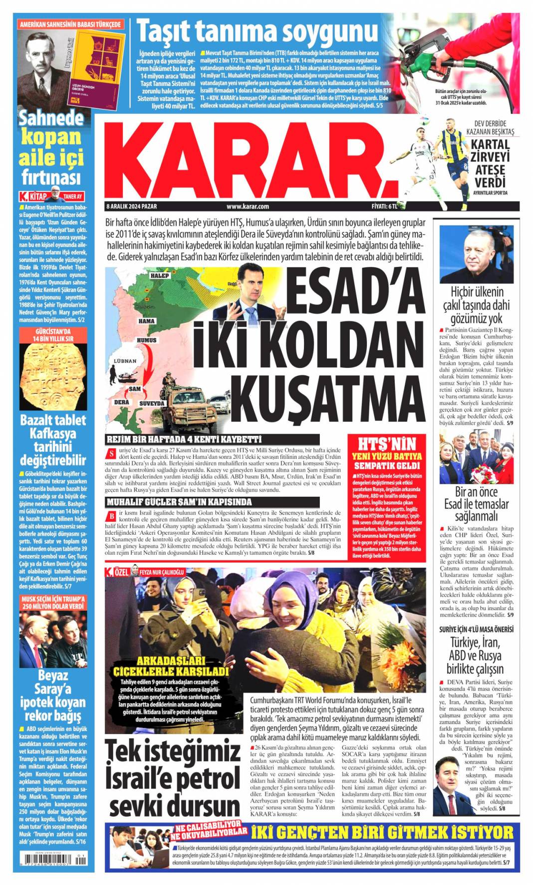 61 yıllık Baas rejimi çöktü! Suriye'de söz halkın 8 Aralık gazete manşetleri 7