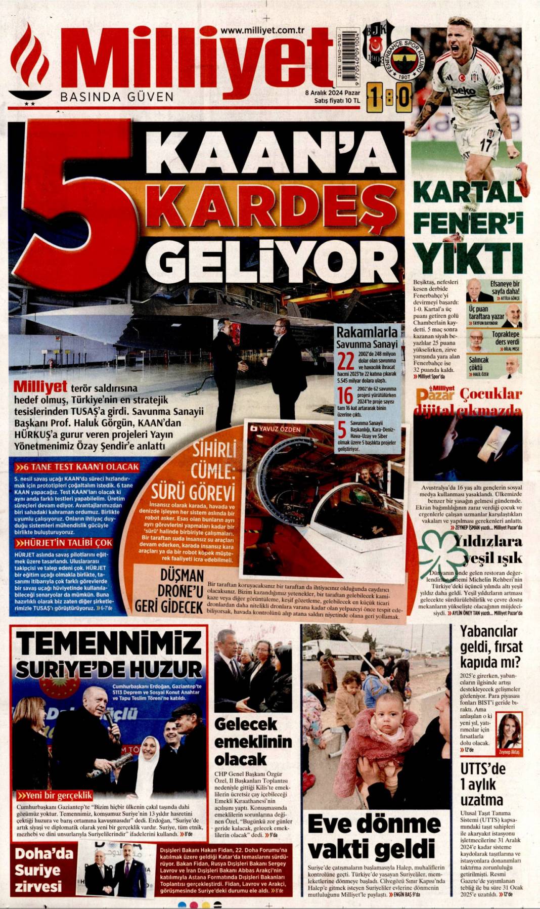 61 yıllık Baas rejimi çöktü! Suriye'de söz halkın 8 Aralık gazete manşetleri 9