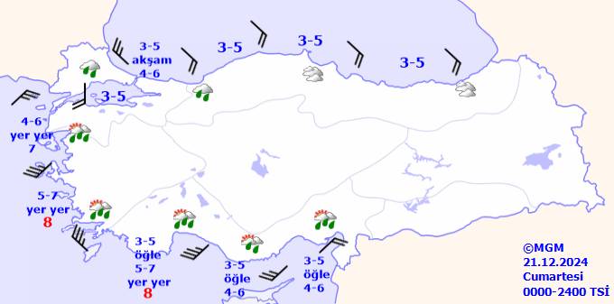 Hafta sonu hava nasıl olacak? Meteorolojiden Ege, Marmara ve Akdeniz için fırtına ve kuvvetli yağmur uyarısı! 21 ve 22 Aralık 2024 hava durumu 11