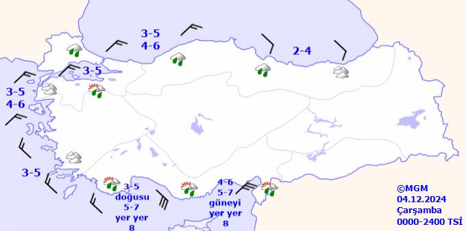 Meteoroloji o bölgeleri uyardı! Buz sis dona dikkat! 4 Aralık 2024 Çarşamba hava durumu sıcaklıkları 10