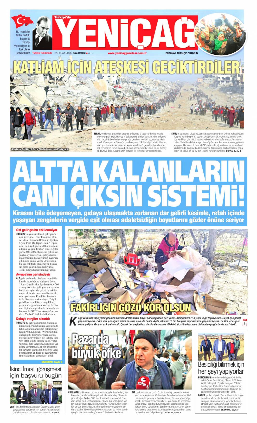 İnancın ve direncin zaferi! Silahlar sustu eve dönüyorlar: 20 Ocak gazete manşetleri 12