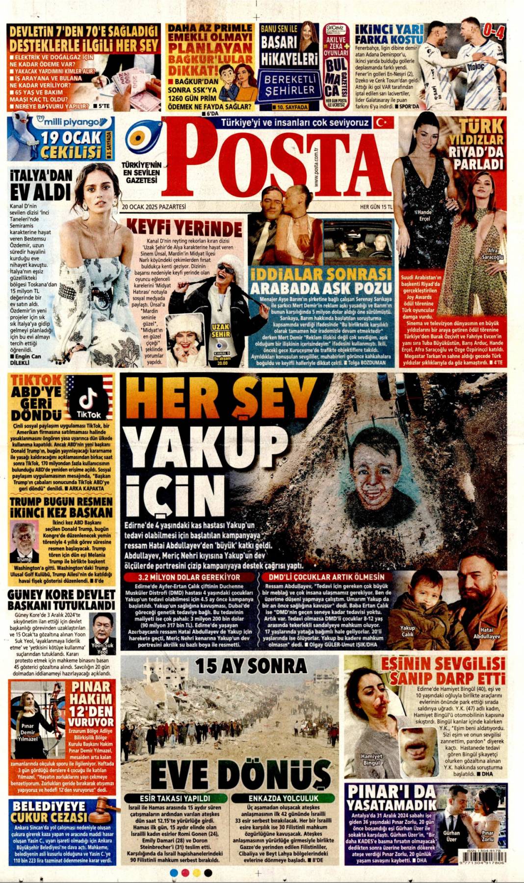 İnancın ve direncin zaferi! Silahlar sustu eve dönüyorlar: 20 Ocak gazete manşetleri 13