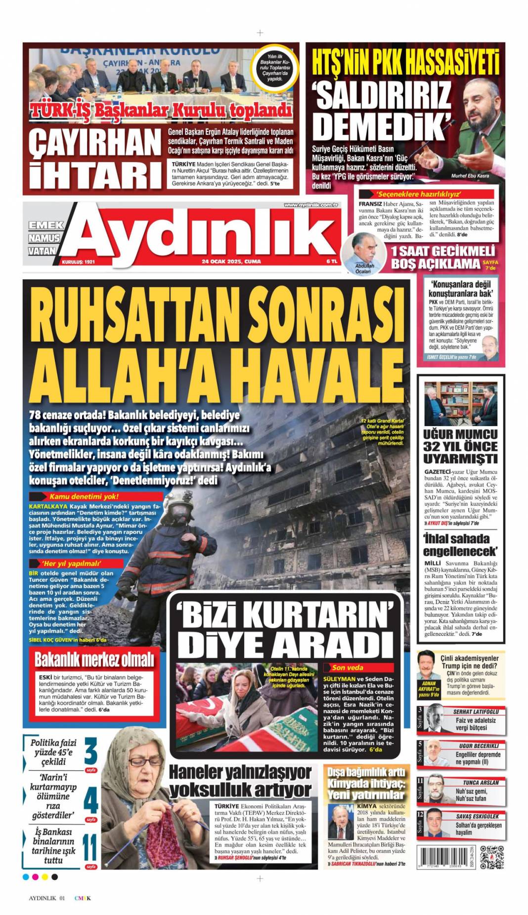 'İtfaiye aracını sattı makam aracı aldı' | 24 Ocak Cuma gazete manşetleri 15