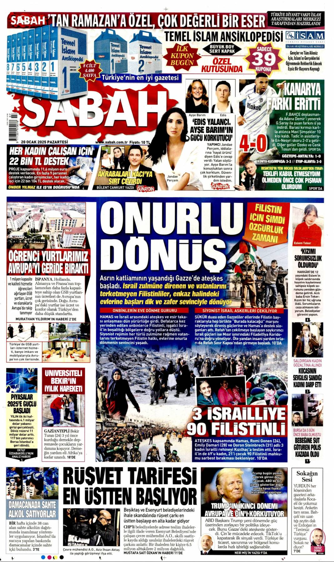 İnancın ve direncin zaferi! Silahlar sustu eve dönüyorlar: 20 Ocak gazete manşetleri 3