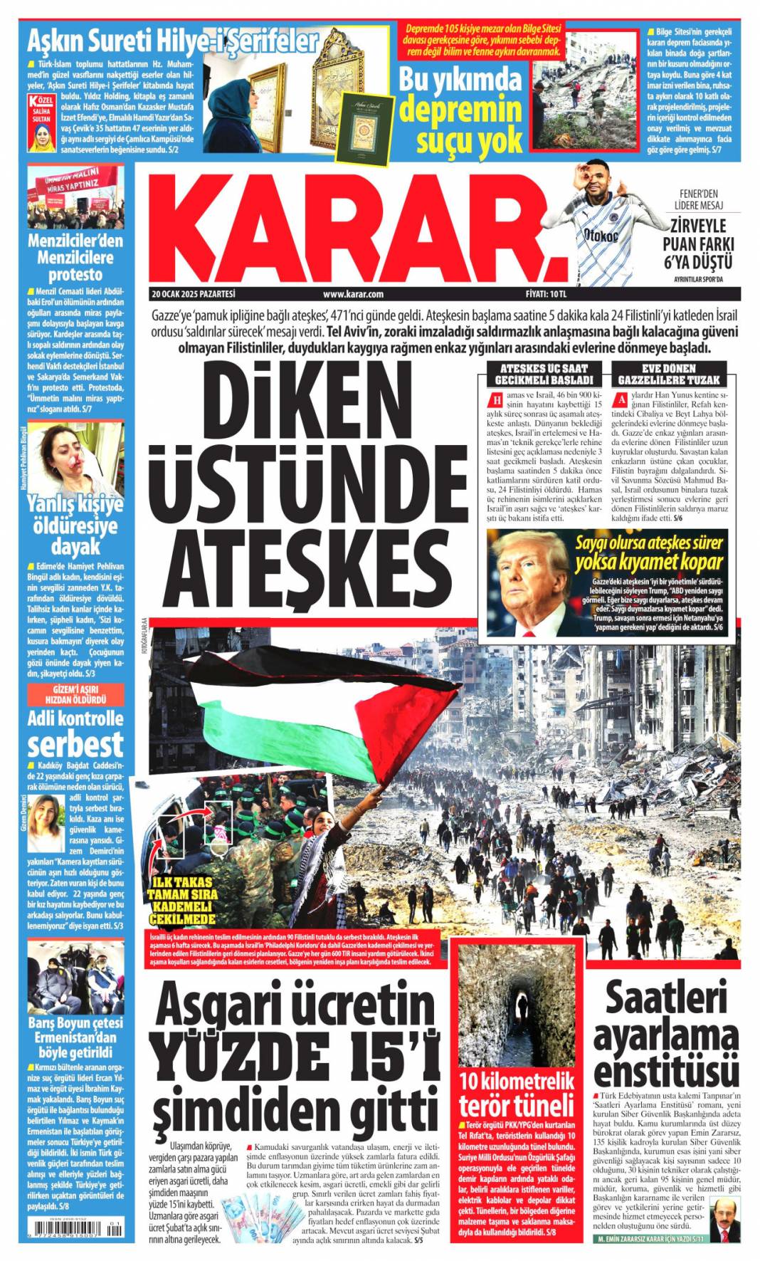 İnancın ve direncin zaferi! Silahlar sustu eve dönüyorlar: 20 Ocak gazete manşetleri 8