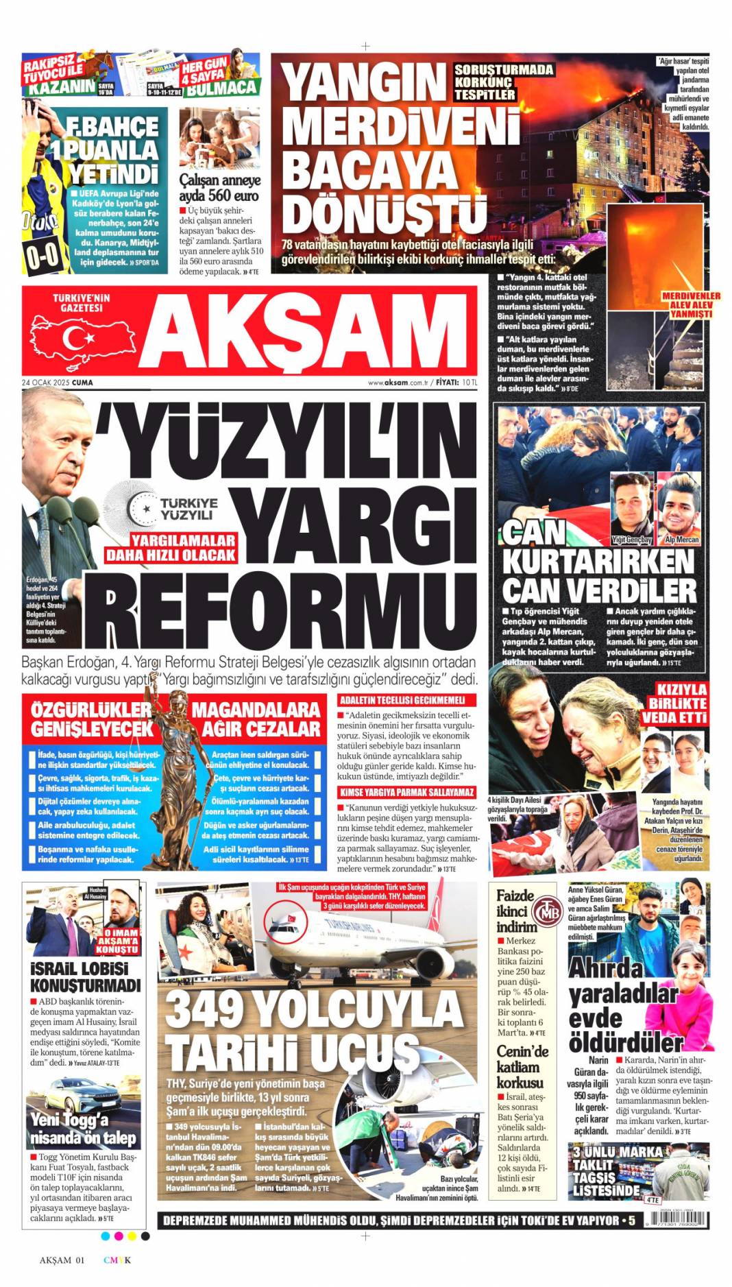 'İtfaiye aracını sattı makam aracı aldı' | 24 Ocak Cuma gazete manşetleri 8