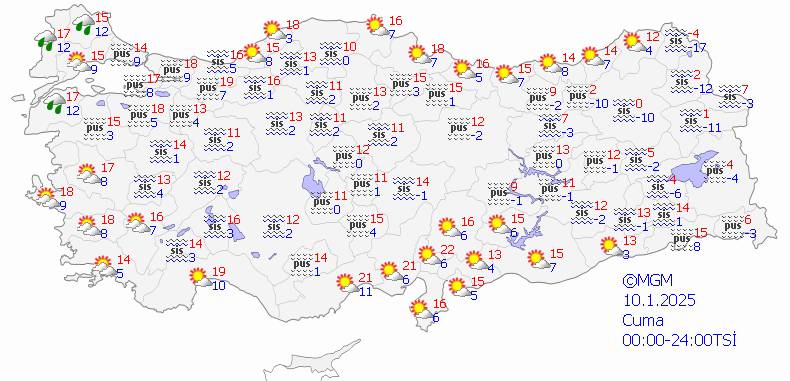 Bugün hava durumu nasıl olacak? Güneşli havaya aldanmayın, don ve buzlanmaya dikkat! 8 Ocak hava durumu 9