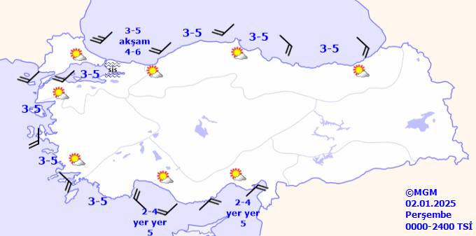 Kuvvetli geliyor! Meteorolojiden yaşanabilecek olumsuzluklara karşı Peş Peşe uyarı! 2 Ocak 2025 hava durumu 10