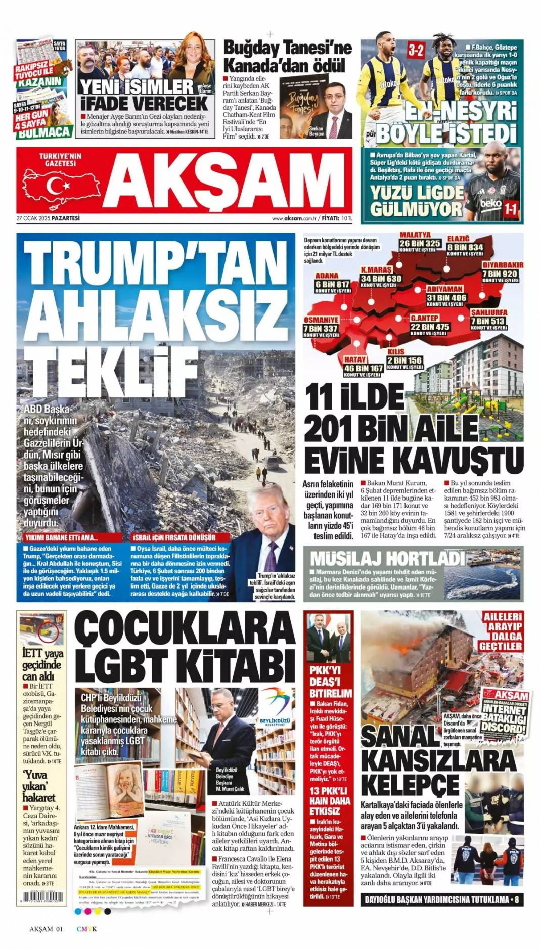 Liyakat gitti, felaket geldi: 27 Ocak Pazartesi, gazete manşetleri... 3