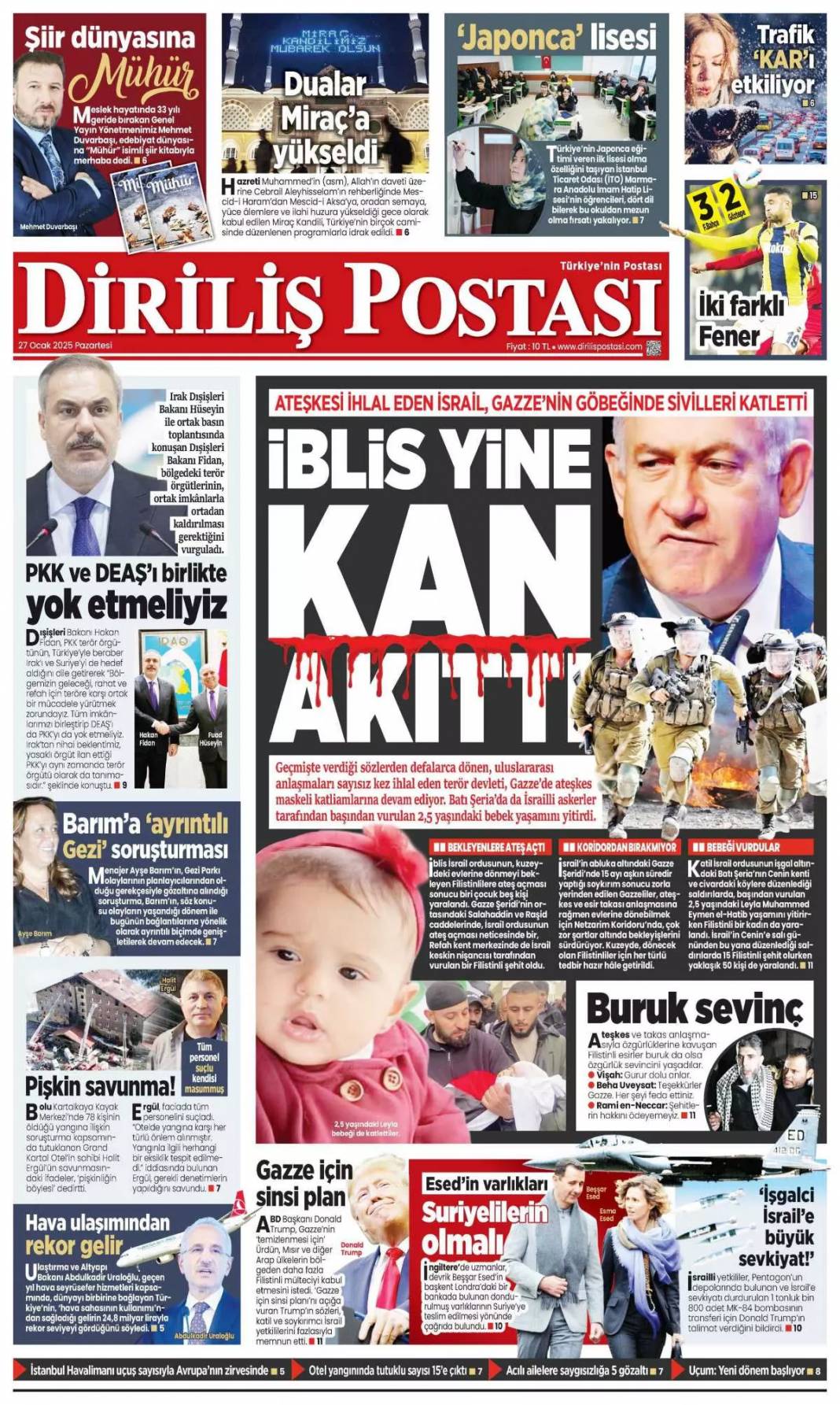 Liyakat gitti, felaket geldi: 27 Ocak Pazartesi, gazete manşetleri... 4