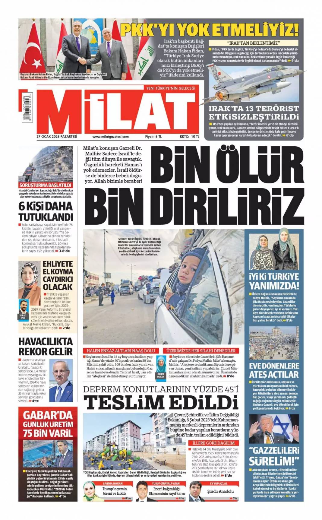 Liyakat gitti, felaket geldi: 27 Ocak Pazartesi, gazete manşetleri... 5