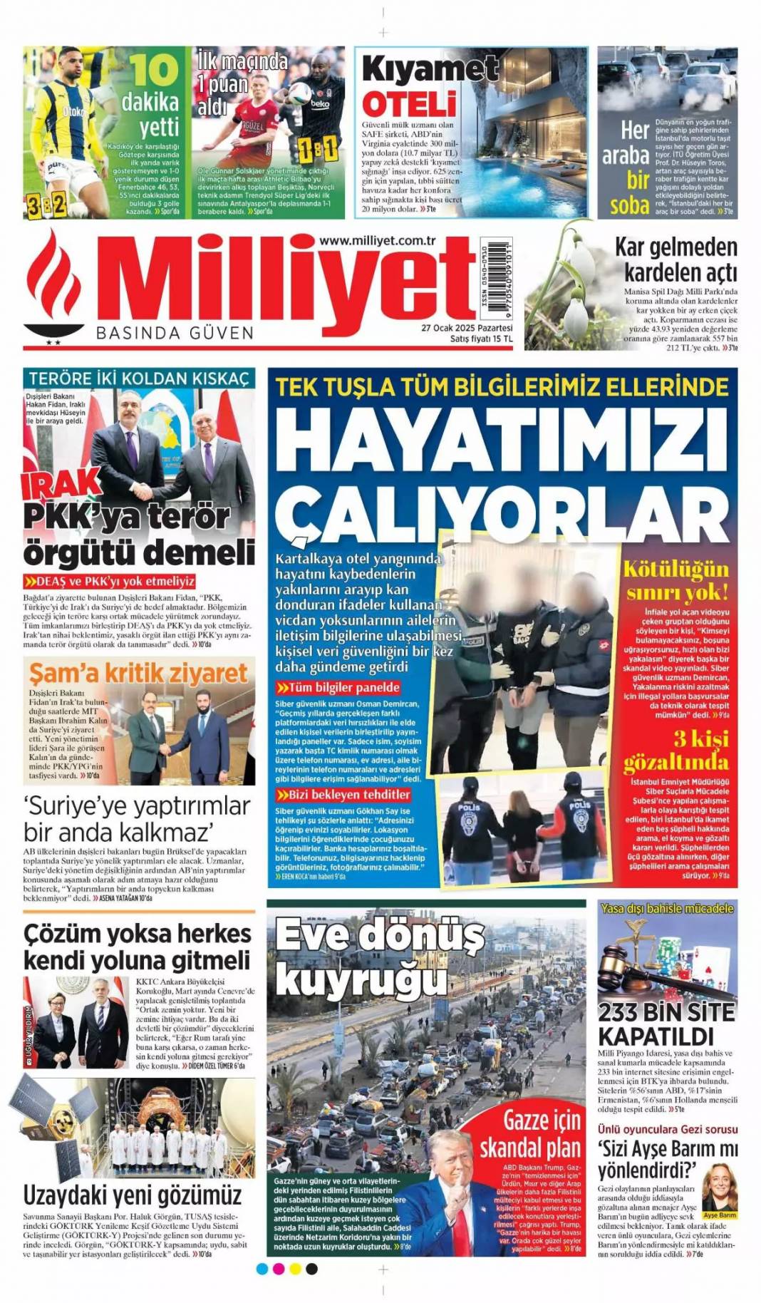 Liyakat gitti, felaket geldi: 27 Ocak Pazartesi, gazete manşetleri... 7