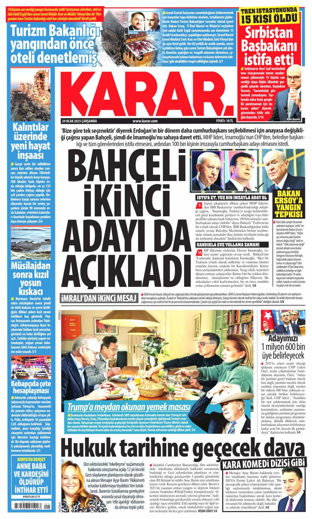 İkaz butonuna basmayan damattan, Alay eder gibi savunma: İşte, 29 Ocak gazete manşetleri... 7