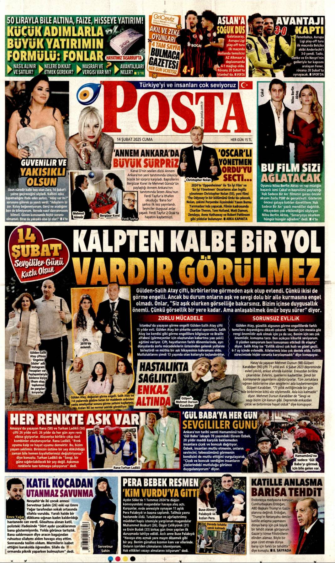 Vatan toprağıyla pazarlık olmaz! 14 Şubat gazete manşetleri 12