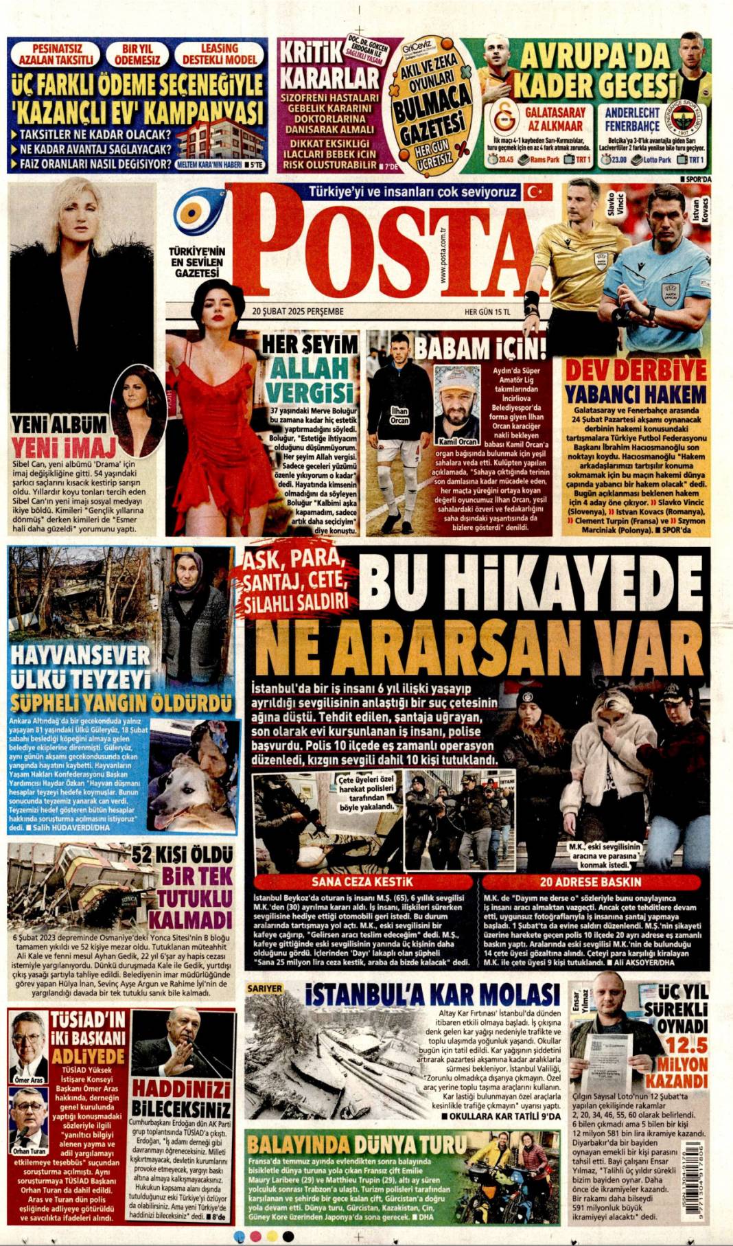 Yeni Türkiye'de haddini bileceksin! Başkan Erdoğan'dan TÜSİAD'a sert sözler: 20 Şubat gazete manşetleri 12