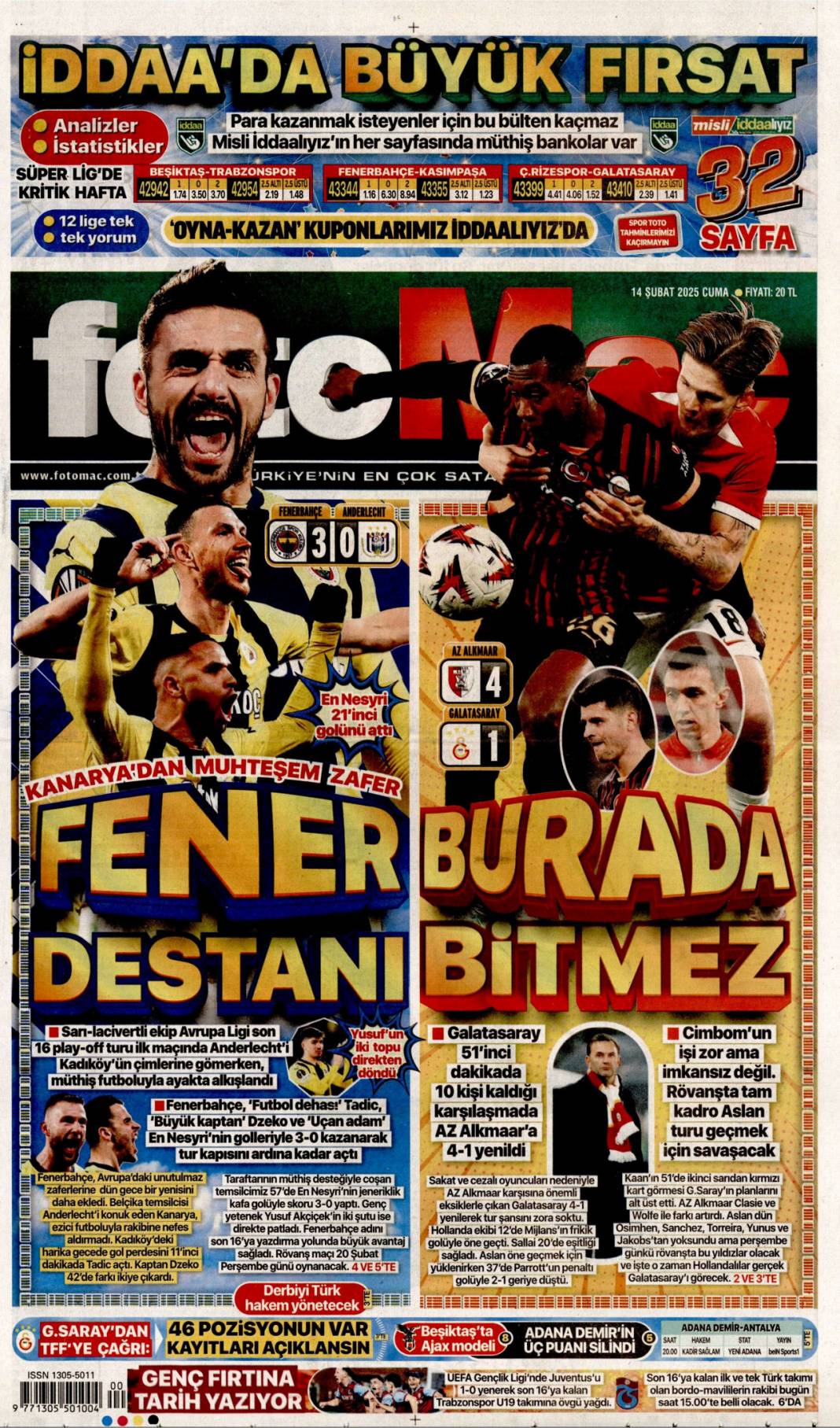 Vatan toprağıyla pazarlık olmaz! 14 Şubat gazete manşetleri 19