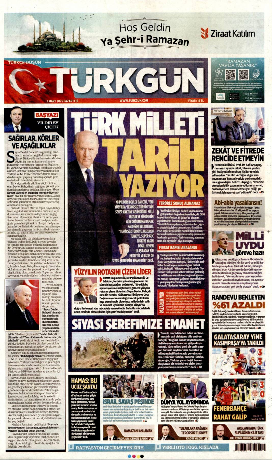 Bu son fırsat, hataya yer yok! 3 Mart 2025 gazete manşetleri 10