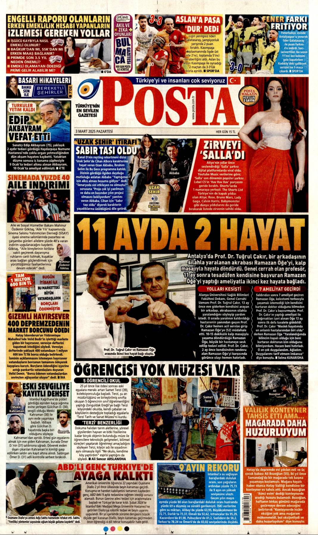 Bu son fırsat, hataya yer yok! 3 Mart 2025 gazete manşetleri 11