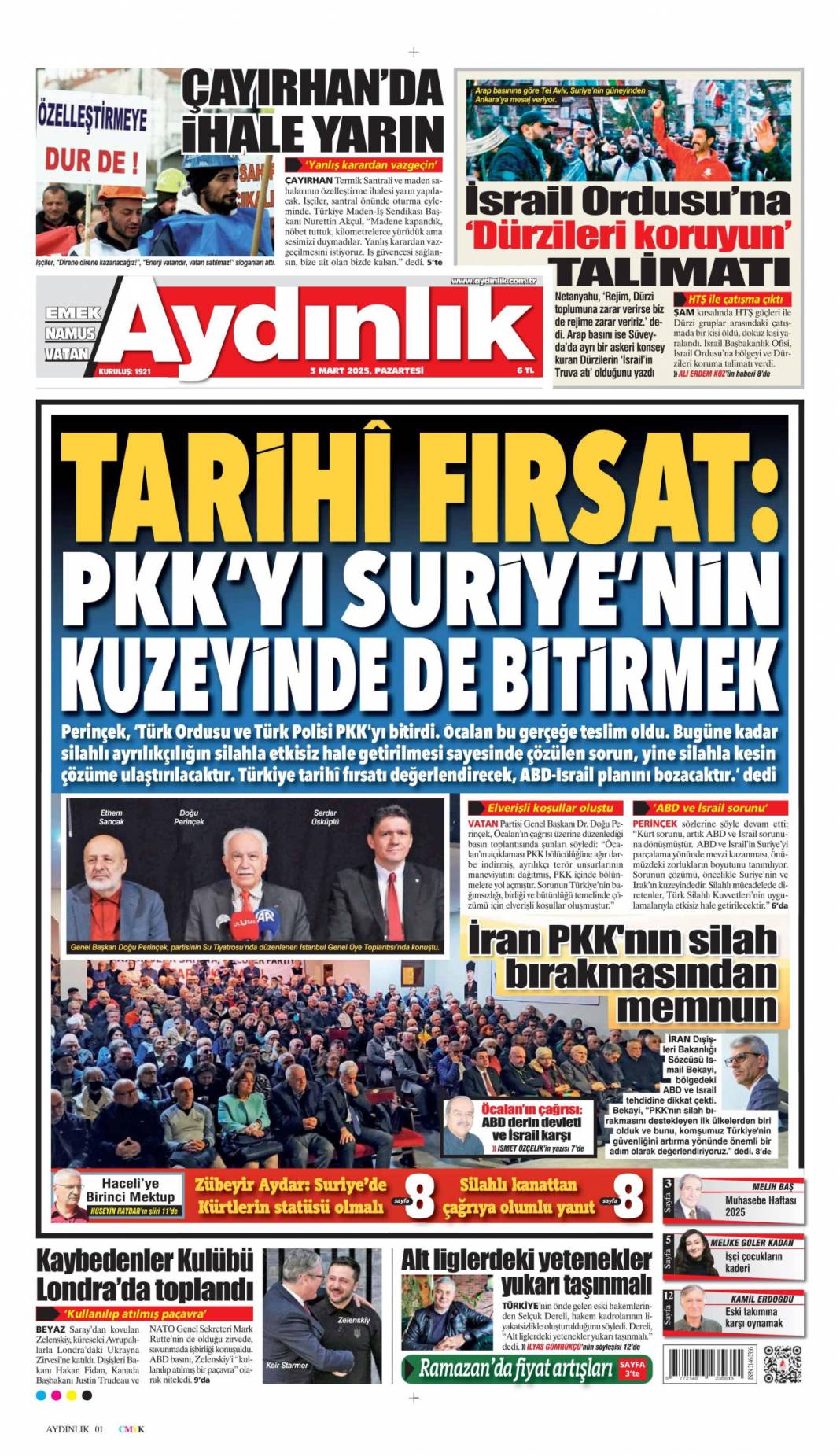 Bu son fırsat, hataya yer yok! 3 Mart 2025 gazete manşetleri 13
