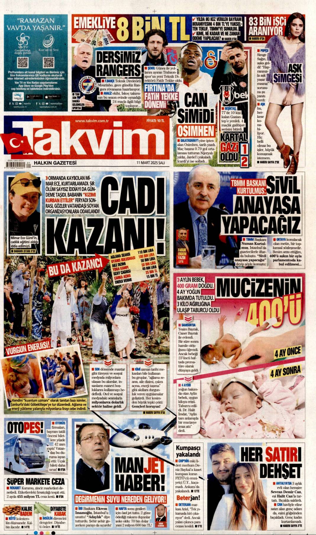 Türk Füzesini Alalım! 11 Mart Gazete Manşetleri 16