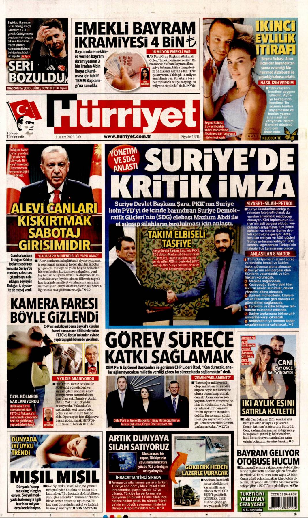 Türk Füzesini Alalım! 11 Mart Gazete Manşetleri 2