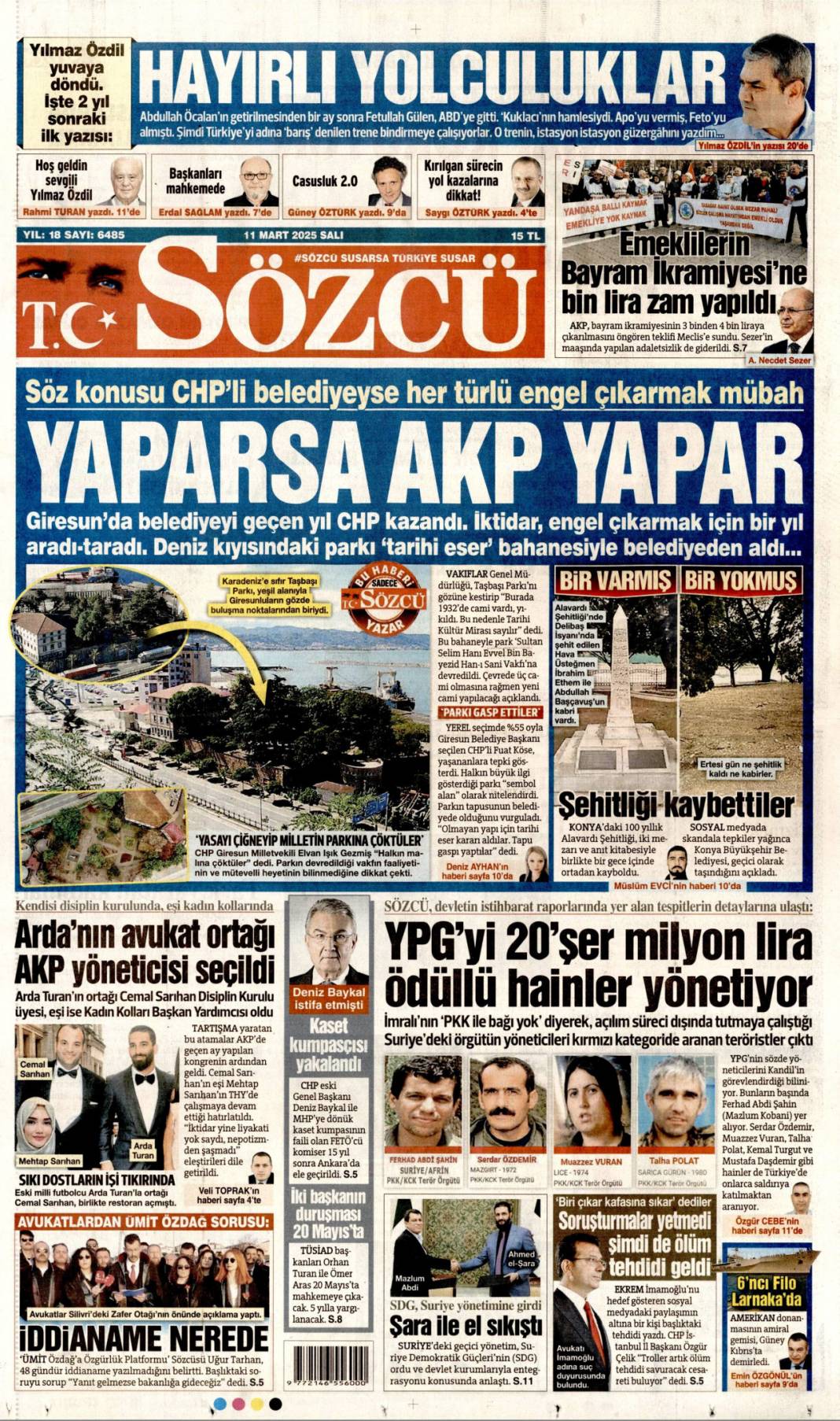 Türk Füzesini Alalım! 11 Mart Gazete Manşetleri 4