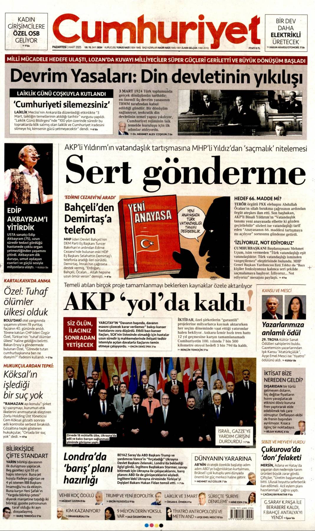 Bu son fırsat, hataya yer yok! 3 Mart 2025 gazete manşetleri 4