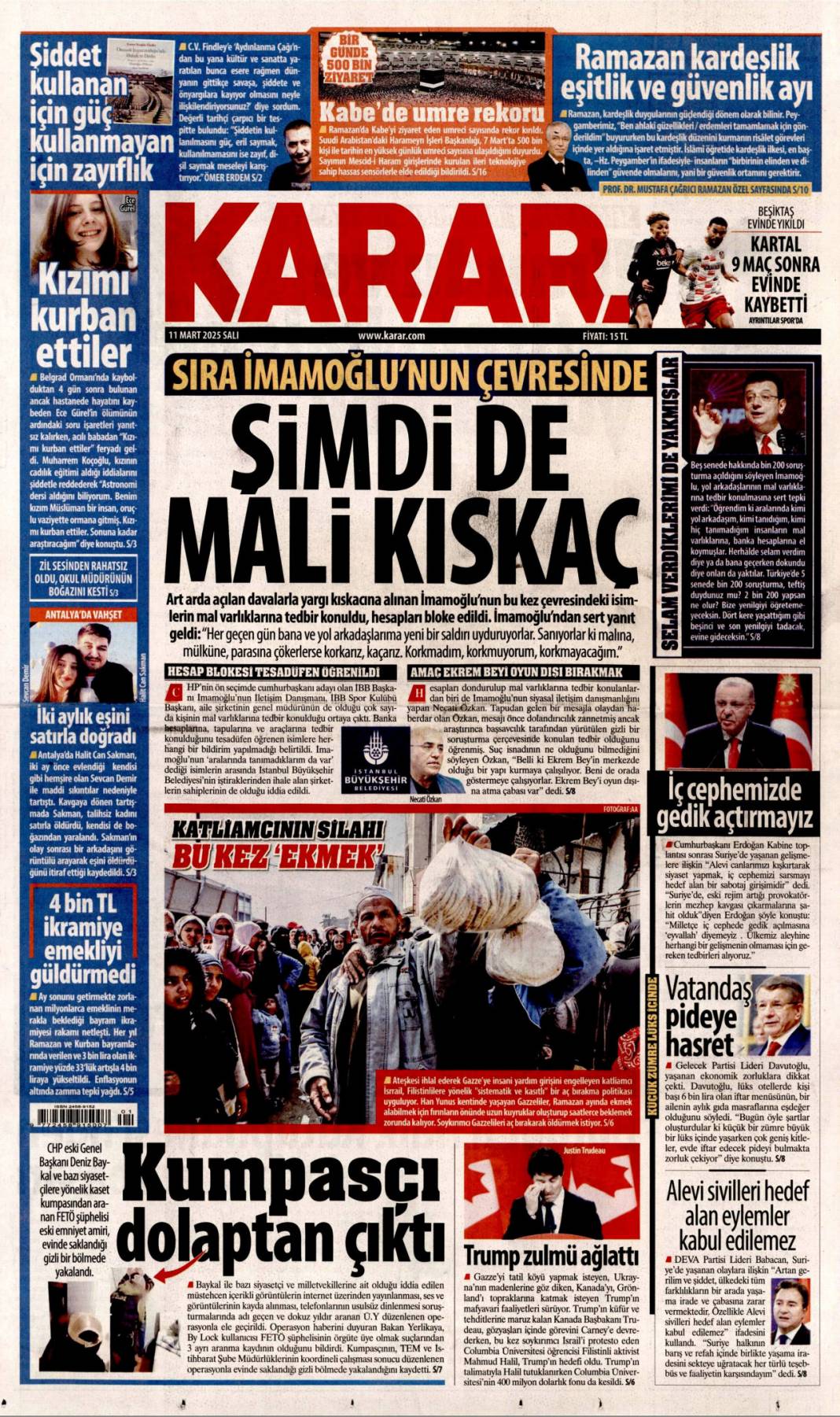 Türk Füzesini Alalım! 11 Mart Gazete Manşetleri 8