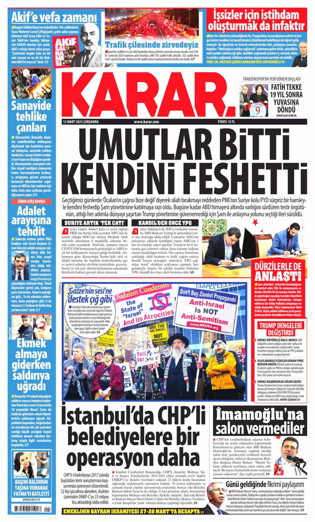 İhaleler DHKP-C'ye! 12 Mart 2025 Gazete manşetleri... 9