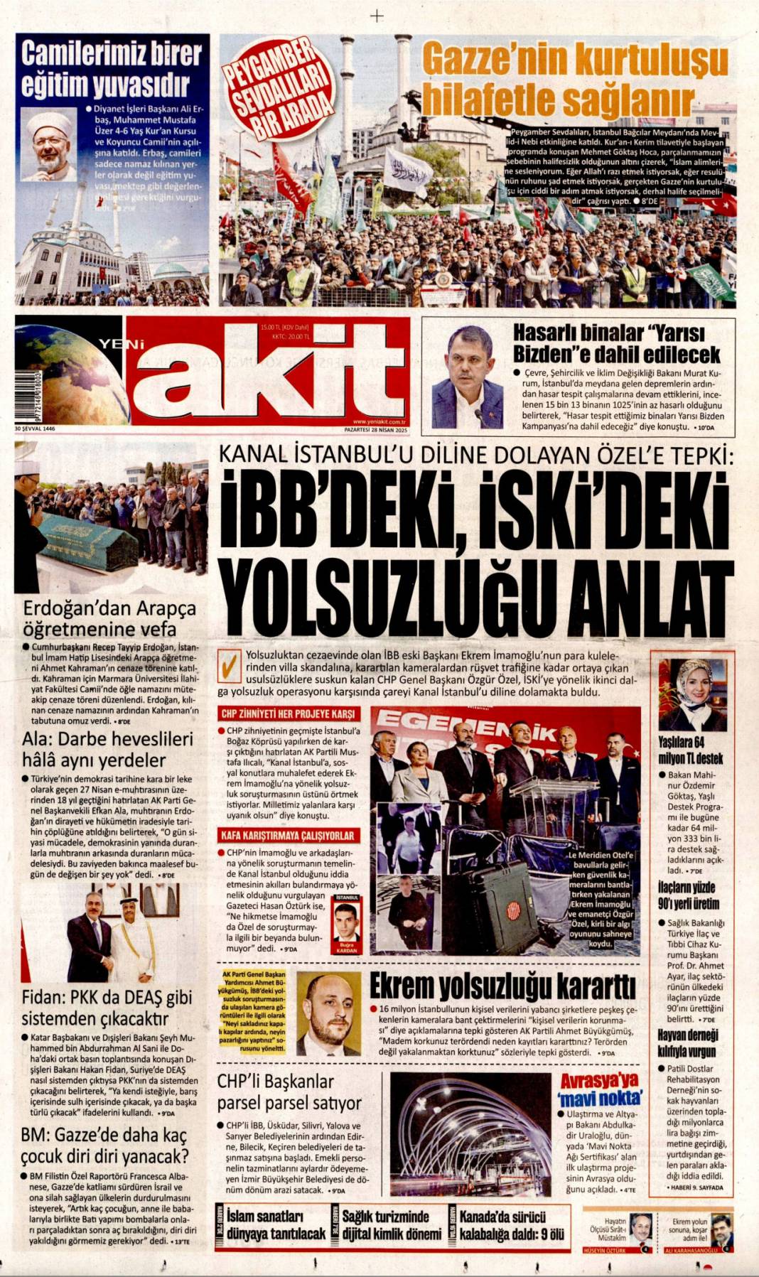 Valizlerde ne vardı? Jammer soruları: 28 Nisan gazete manşetleri 9