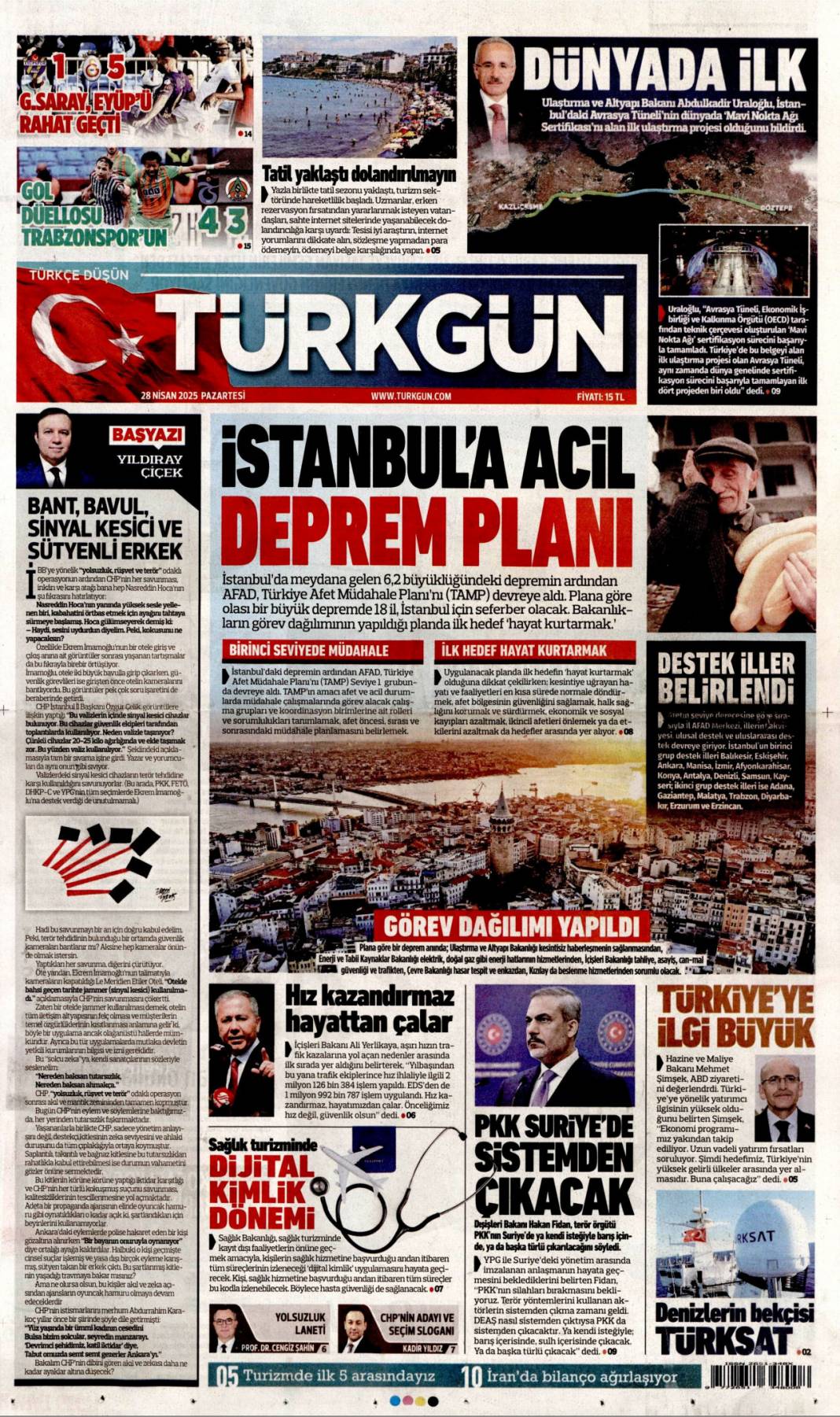 Valizlerde ne vardı? Jammer soruları: 28 Nisan gazete manşetleri 10