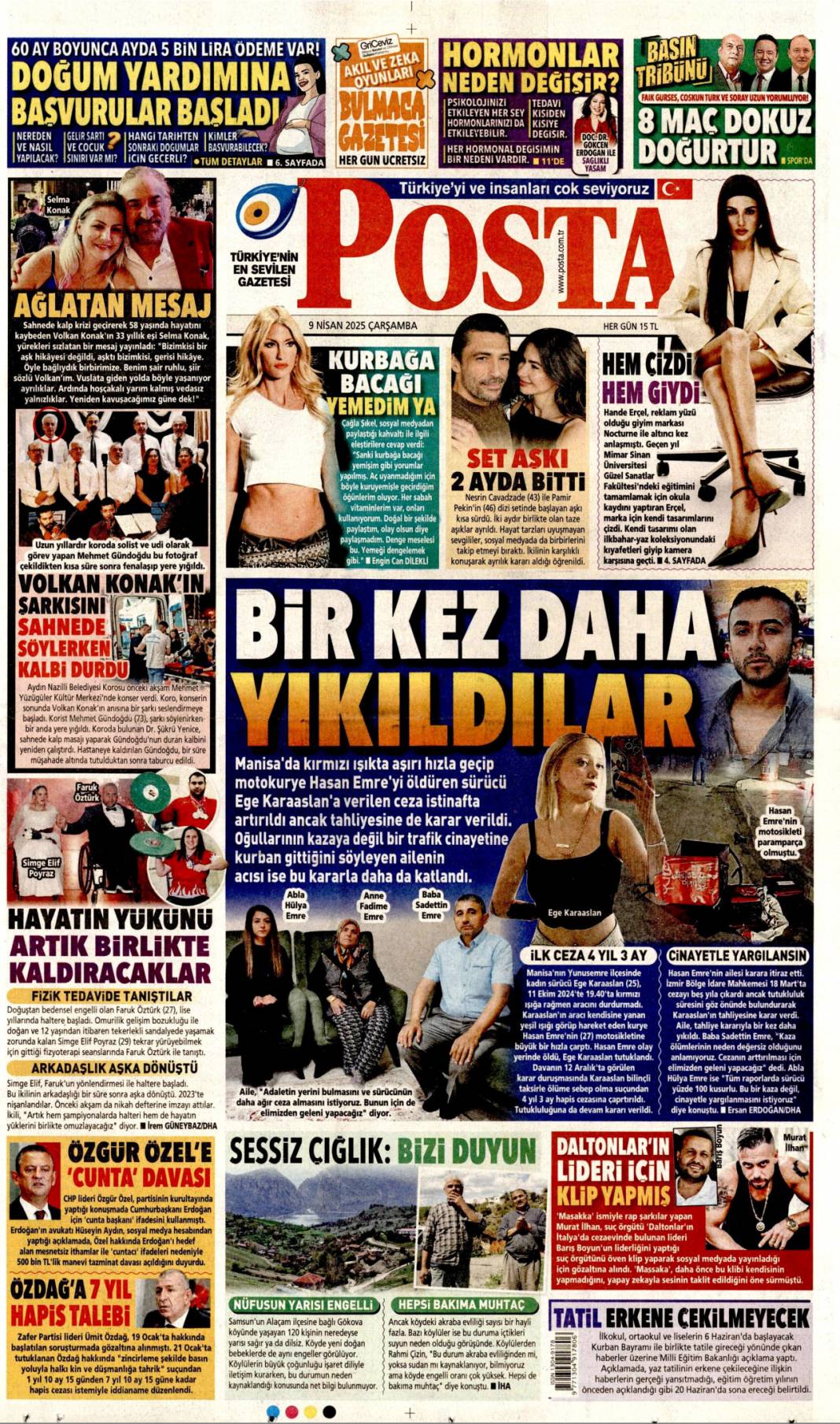 CHP yolsuzluğu bal gibi biliyor, Gazinin partisini pas pas yaptılar: 9 Nisan gazete manşetleri 11